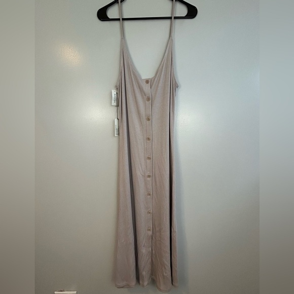 NWT Aritzia Babaton Jayce Ribbed Tank Dress in Lila Fog Size Large - Picture 1 of 10
